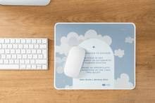 Load image into Gallery viewer, Skybound Success – Light Blue Inspirational Mouse Pad
