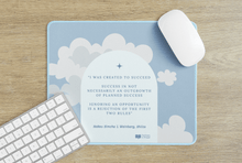 Load image into Gallery viewer, Skybound Success – Light Blue Inspirational Mouse Pad