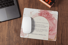 Load image into Gallery viewer, Created to Succeed – Rose Floral Inspirational Mouse Pad
