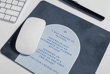 Load image into Gallery viewer, Created to Succeed, Depth & Determination – Navy Blue Inspirational Mouse Pad
