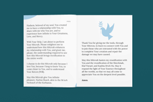 Load image into Gallery viewer, Folded Tefillah Card – “Before a Mitzvah” by Rabbi Michoel Gutmacher – Elegant Blue Design – Inspirational Prayer Booklet
